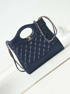Chanel 31 mini Shopping Chain Lambskin leather AS4133 Bag Navy Blue - Default Title - View 1