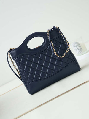 Chanel 31 mini Shopping Chain Lambskin leather AS4133 Bag Navy Blue - Default Title - View 4