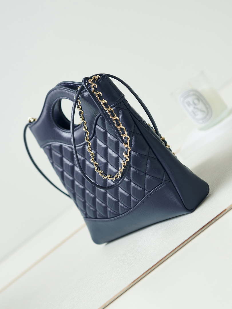 Chanel 31 mini Shopping Chain Lambskin leather AS4133 Bag Navy Blue - Default Title - View 5