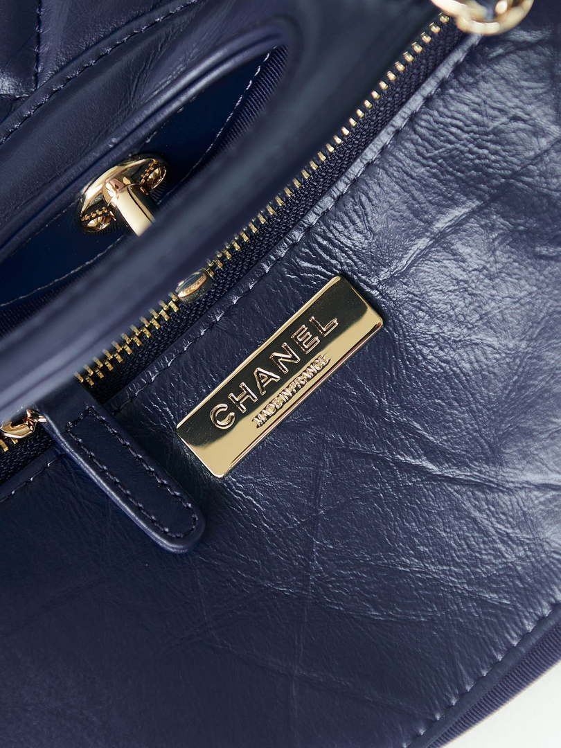 Chanel 31 mini Shopping Chain Lambskin leather AS4133 Bag Navy Blue