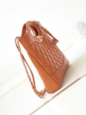 Chanel 31 mini Shopping Chain Lambskin leather AS4133 Bag Brown - Default Title - View 3