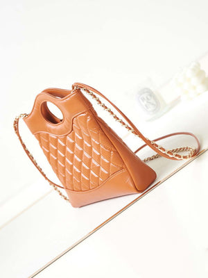 Chanel 31 mini Shopping Chain Lambskin leather AS4133 Bag Brown - Default Title - View 4