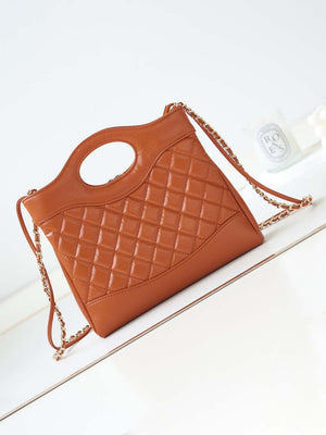 Chanel 31 mini Shopping Chain Lambskin leather AS4133 Bag Brown - Default Title - View 5