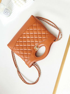 Chanel 31 mini Shopping Chain Lambskin leather AS4133 Bag Brown - Default Title - View 7