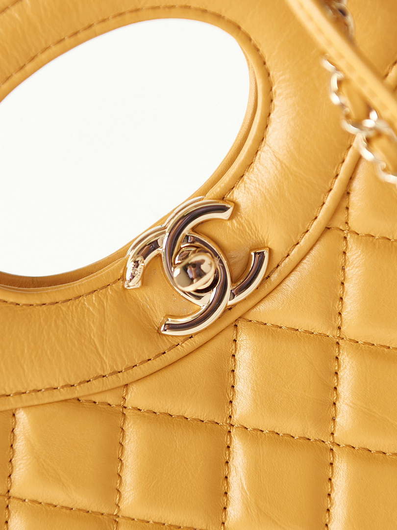 Chanel 31 mini Shopping Chain Lambskin leather AS4133 Bag Yellow - Default Title - View 2