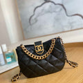 Chanel 3475 Small HOBO Handbag Lambskin & Gold-Tone Metal Black - Default Title - View 1