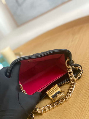 Chanel 3475 Small HOBO Handbag Lambskin & Gold-Tone Metal Black - Default Title - View 8