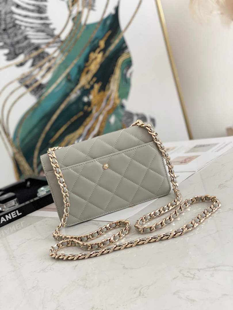 Chanel A81171 Chanel Flap bag Lambskin Grey - Default Title - View 4