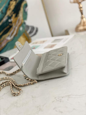 Chanel A81171 Chanel Flap bag Lambskin Grey - Default Title - View 8