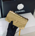 Chanel 99139 Chanel Evening  Flap bag Lambskin Metal Gold