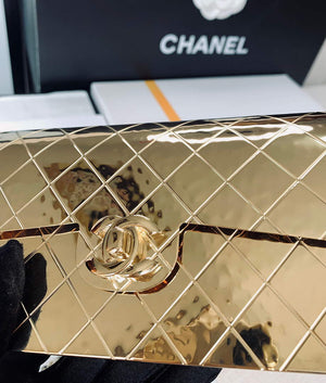Chanel 99139 Chanel Evening  Flap bag Lambskin Metal Gold - Default Title - View 5