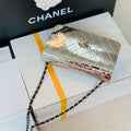 Chanel 99139 Chanel Evening Flap bag Lambskin Metal Silver - Default Title - View 1