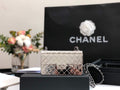 Chanel 99139 Chanel Evening Flap Small bag Lambskin Metal Silver