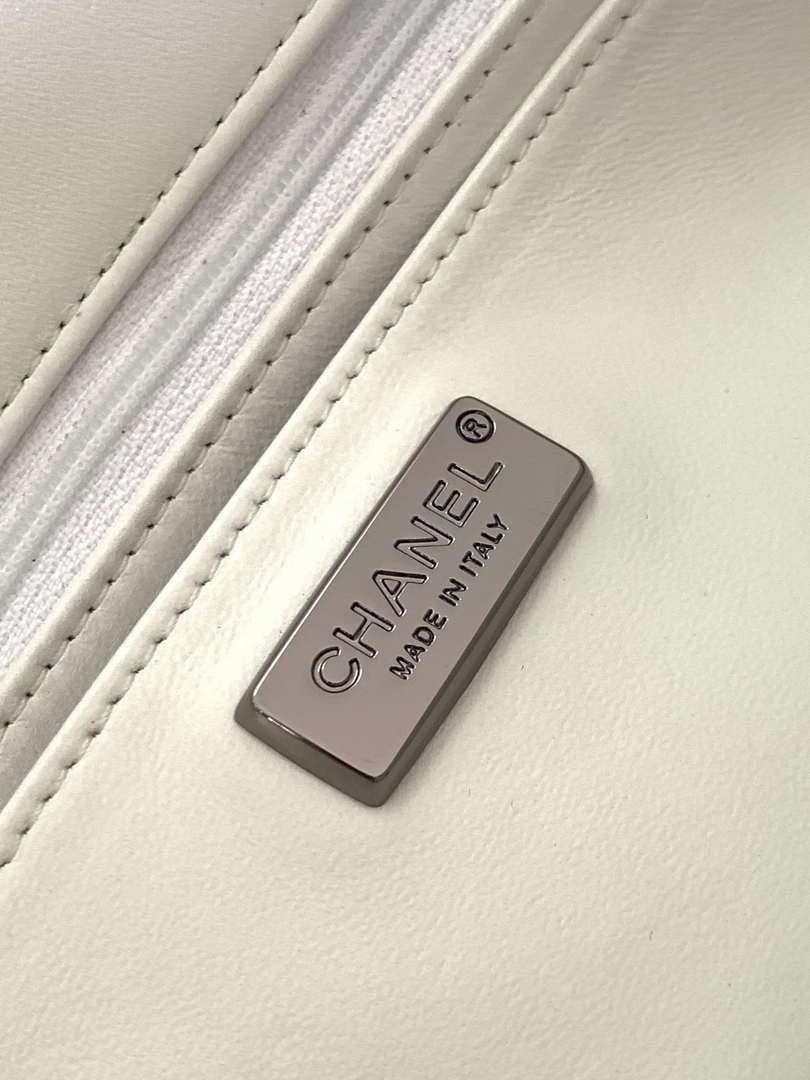 Chanel A01112 Flap Classic 11.12 Handbag 24S letter shape Silver shiny sequin
