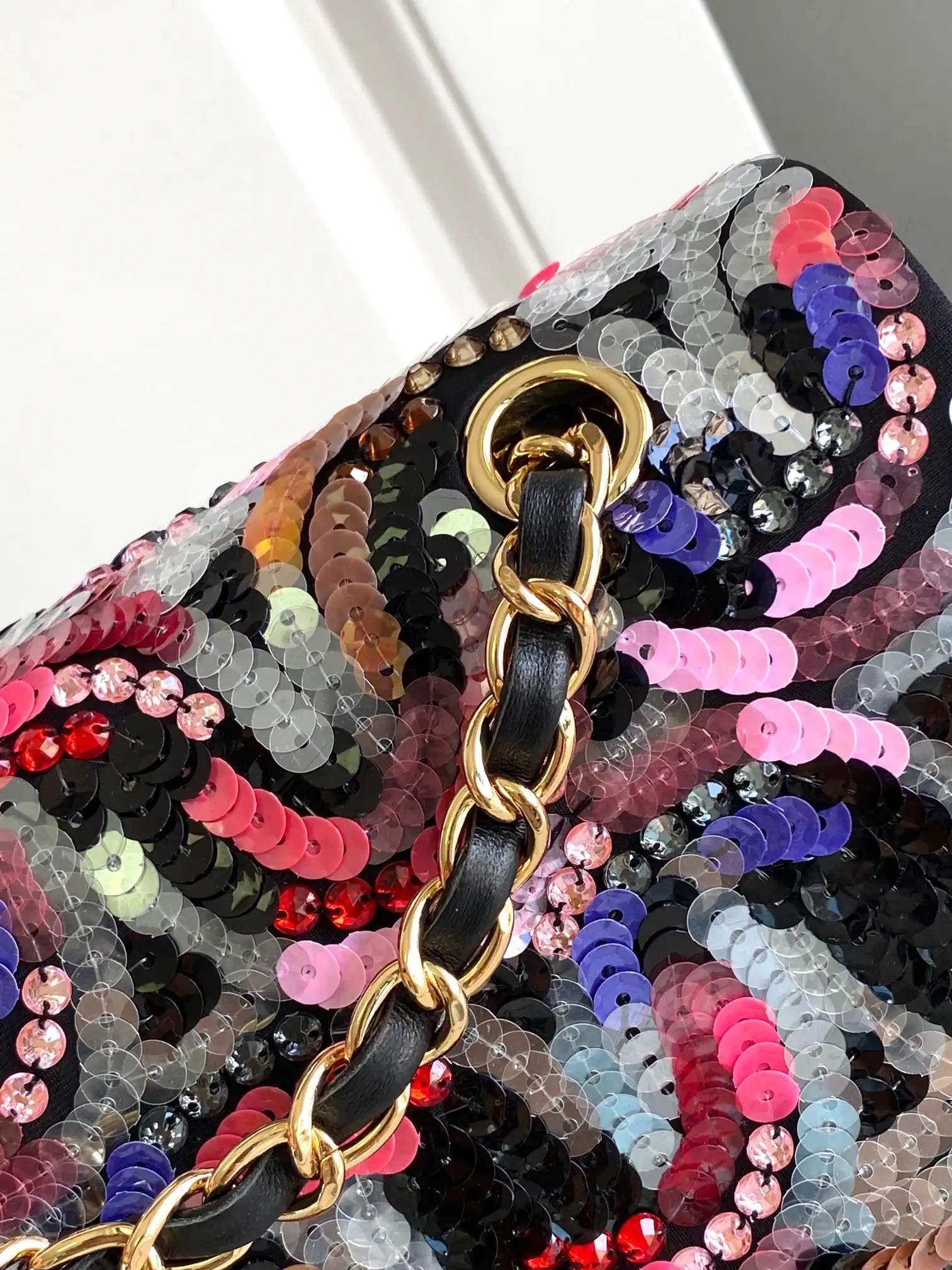 Chanel A01112 Flap Classic 11.12 Handbag 25S Multicolor shiny sequin