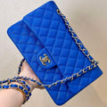 Chanel A01112 Flap Classic 11.12 Handbag Calfskin Blue - Gold - View 1