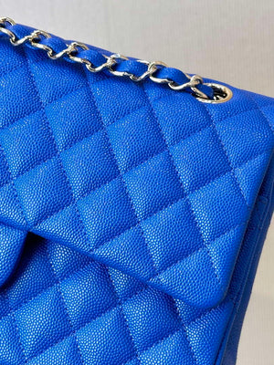 Chanel A01112 Flap Classic 11.12 Handbag Calfskin Blue - Gold - View 2
