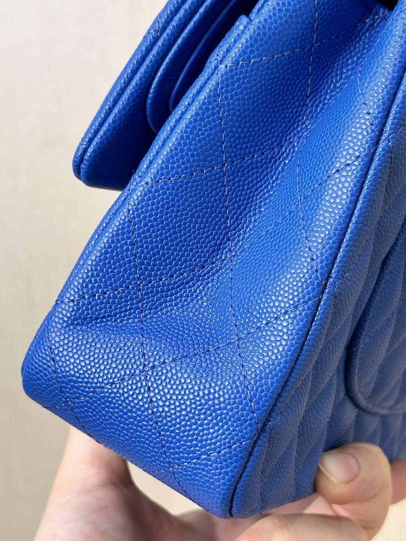 Chanel A01112 Flap Classic 11.12 Handbag Calfskin Blue