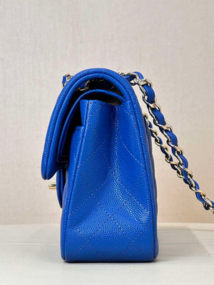 Chanel A01112 Flap Classic 11.12 Handbag Calfskin Blue - Gold - View 15