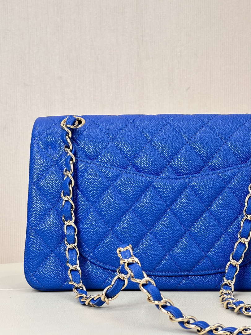 Chanel A01112 Flap Classic 11.12 Handbag Calfskin Blue - Gold - View 17