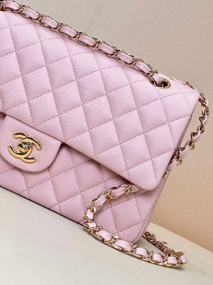 Chanel A01112 Flap Classic 11.12 Handbag Calfskin Gold Light Pink - Default Title - View 4