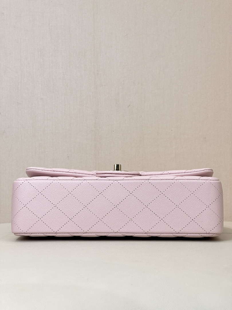 Chanel A01112 Flap Classic 11.12 Handbag Calfskin Gold Light Pink
