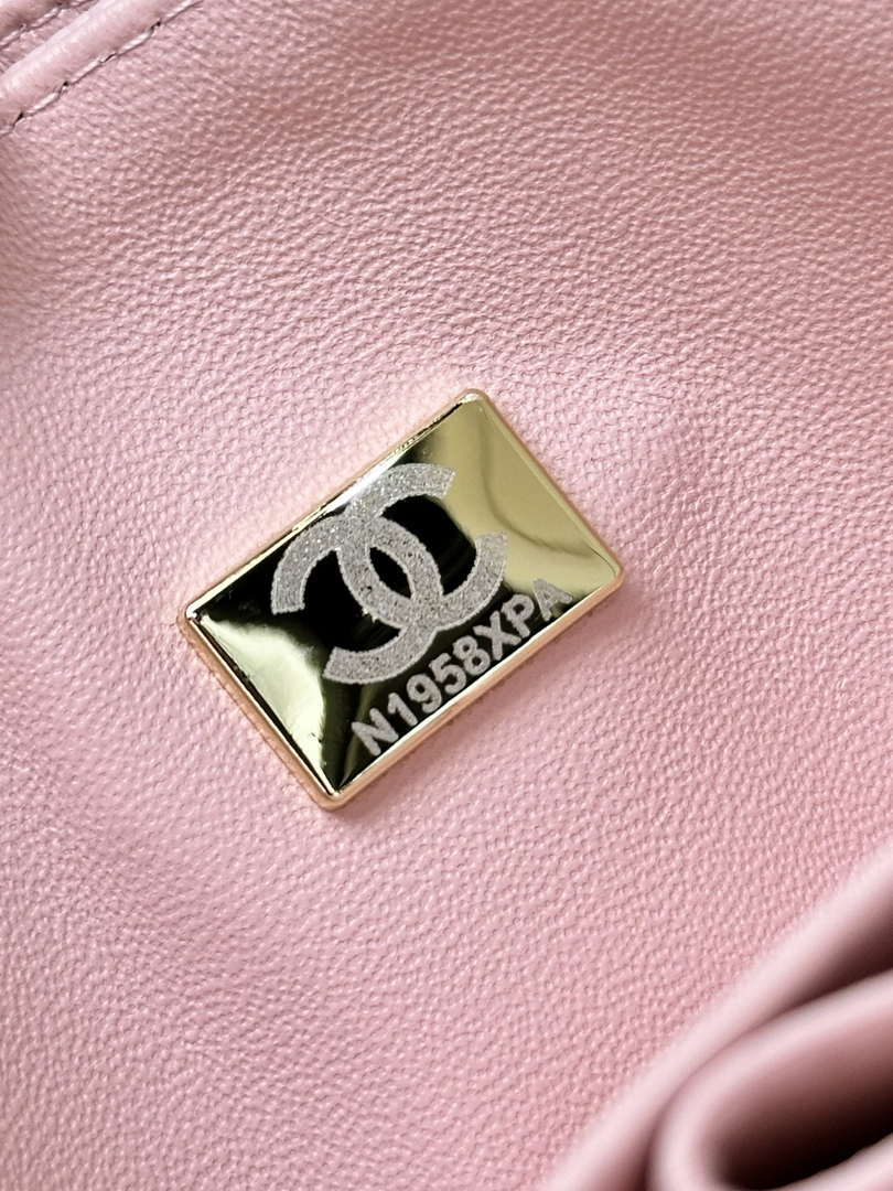 Chanel A01112 Flap Classic 11.12 Handbag Calfskin Gold Light Pink