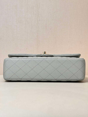 Chanel A01112 Flap Classic 11.12 Handbag Calfskin & Gold-Tone Metal Gray - Default Title - View 9