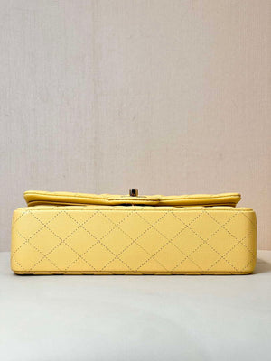 Chanel A01112 Flap Classic 11.12 Handbag Calfskin & Gold-Tone Metal Yellow - Default Title - View 9
