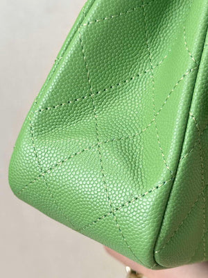 Chanel A01112 Flap Classic 11.12 Handbag Calfskin Green Gold - Default Title - View 8