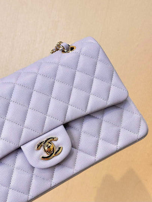 Chanel A01112 Flap Classic 11.12 Handbag Calfskin & Silver-Tone Metal Light Purple - Default Title - View 2