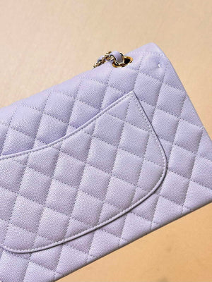 Chanel A01112 Flap Classic 11.12 Handbag Calfskin & Silver-Tone Metal Light Purple - Default Title - View 8