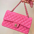 Chanel A01112 Flap Classic 11.12 Handbag Calfskin Pink - Gold - View 1