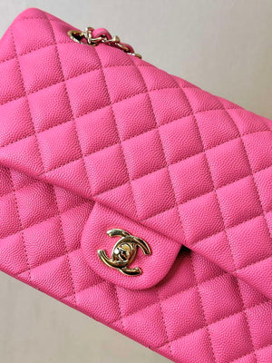 Chanel A01112 Flap Classic 11.12 Handbag Calfskin Pink - Gold - View 5