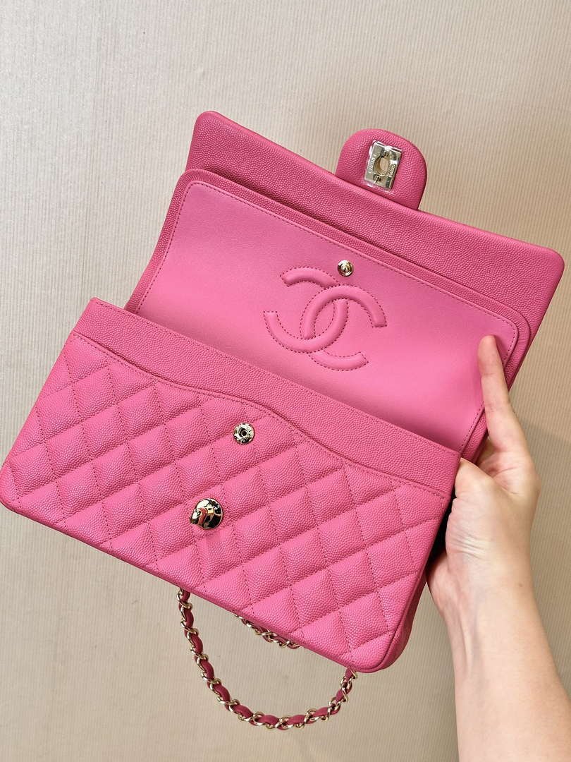 Chanel A01112 Flap Classic 11.12 Handbag Calfskin Pink