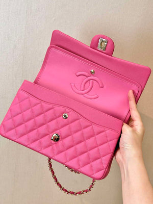 Chanel A01112 Flap Classic 11.12 Handbag Calfskin Pink - Gold - View 7