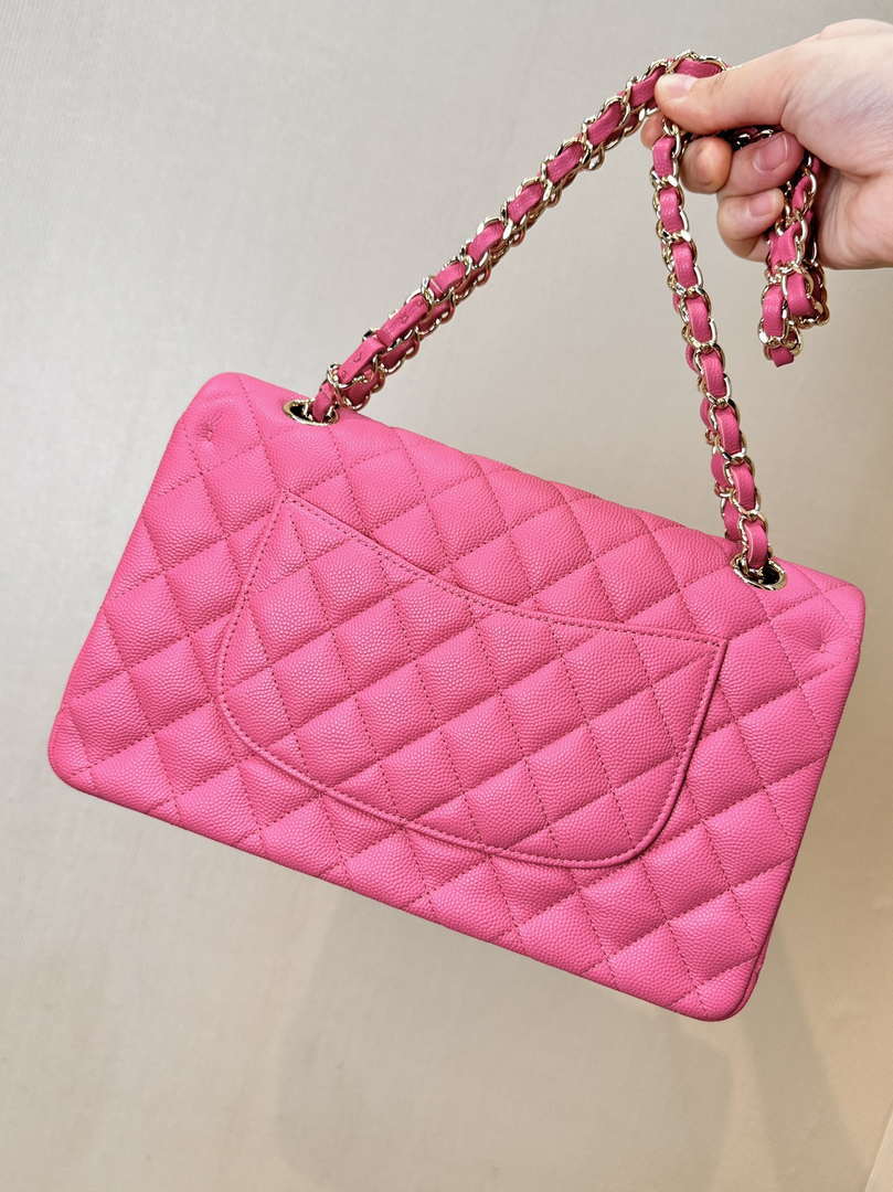 Chanel A01112 Flap Classic 11.12 Handbag Calfskin Pink