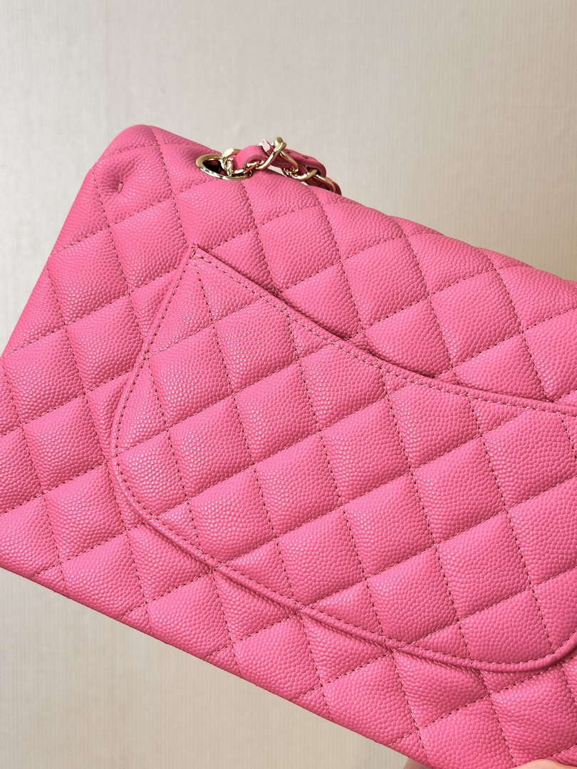 Chanel A01112 Flap Classic 11.12 Handbag Calfskin Pink - Gold - View 10