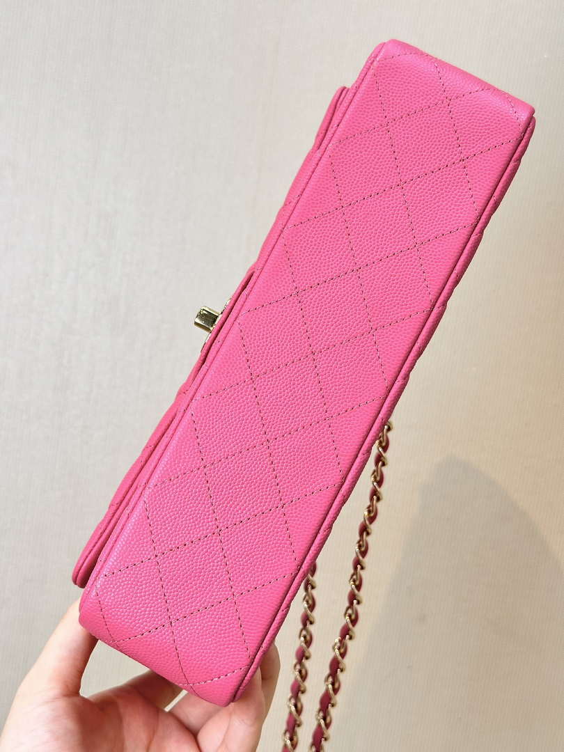 Chanel A01112 Flap Classic 11.12 Handbag Calfskin Pink