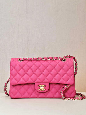 Chanel A01112 Flap Classic 11.12 Handbag Calfskin Pink - Gold - View 12