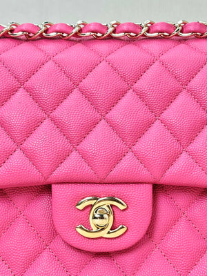 Chanel A01112 Flap Classic 11.12 Handbag Calfskin Pink - Gold - View 14