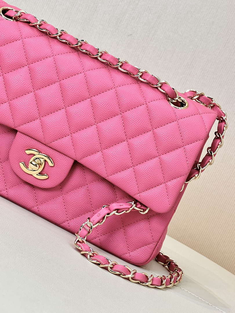 Chanel A01112 Flap Classic 11.12 Handbag Calfskin Pink
