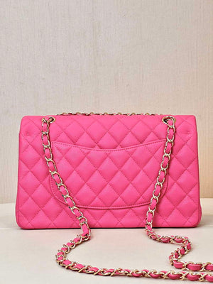 Chanel A01112 Flap Classic 11.12 Handbag Calfskin Pink - Gold - View 18