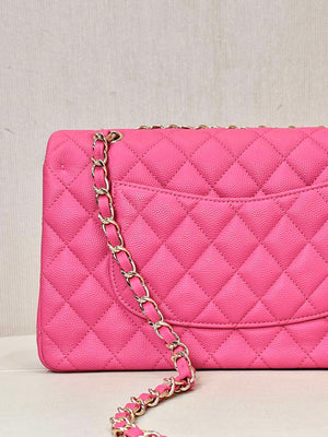 Chanel A01112 Flap Classic 11.12 Handbag Calfskin Pink - Gold - View 19