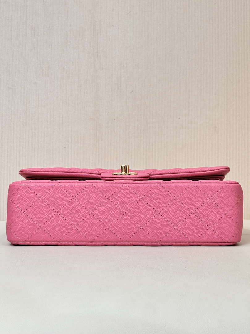 Chanel A01112 Flap Classic 11.12 Handbag Calfskin Pink - Gold - View 20