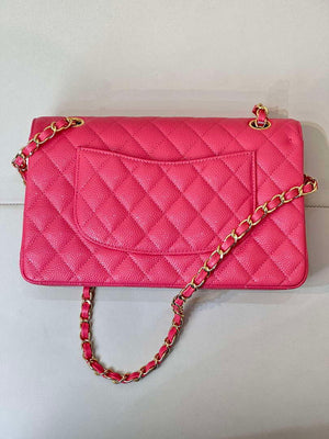Chanel A01112 Flap Classic 11.12 Handbag Calfskin Sewing Edge Pink - Gold - View 6