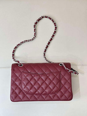Chanel A01112 Flap Classic 11.12 Handbag Calfskin Sewing Edge Wine Red - Gold - View 16