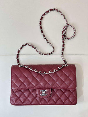 Chanel A01112 Flap Classic 11.12 Handbag Calfskin Sewing Edge Wine Red - Gold - View 18