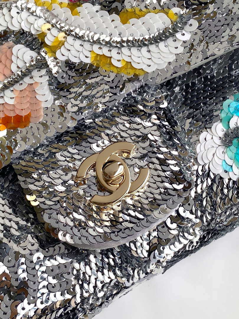 Chanel A01112 Flap Classic 11.12 Handbag Colorful sequin beads - Default Title - View 6