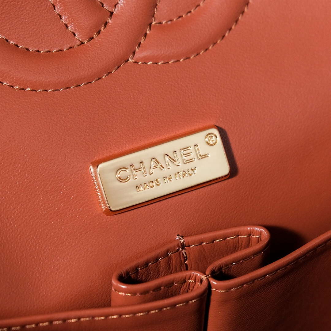Chanel A01112 Flap Classic 11.12 Handbag Gradient Lambskin & Gold-Tone Metal Brown
